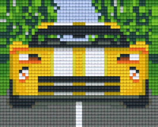 Yellow Racing Car One [1] Baseplate PixelHobby Mini-mosaic Art Kits